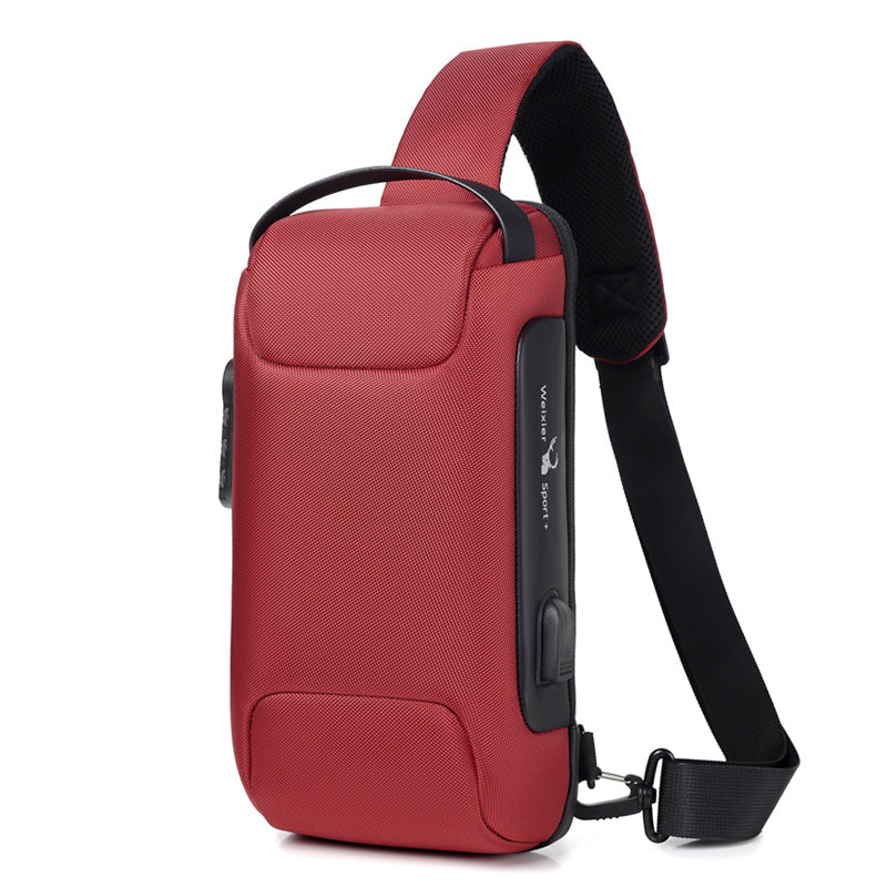 Anti-Theft Crossbody Messenger Pouch with USB port